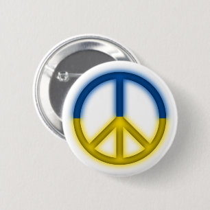 Peace For Ukraine Logo 6 Cm Round Badge