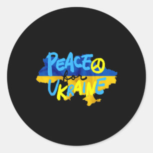 Peace For Ukraine Protect Ukraine Ukraine Support Classic Round Sticker