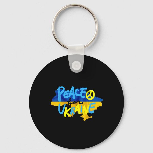 Peace For Ukraine Protect Ukraine Ukraine Support  Key Ring (Front)