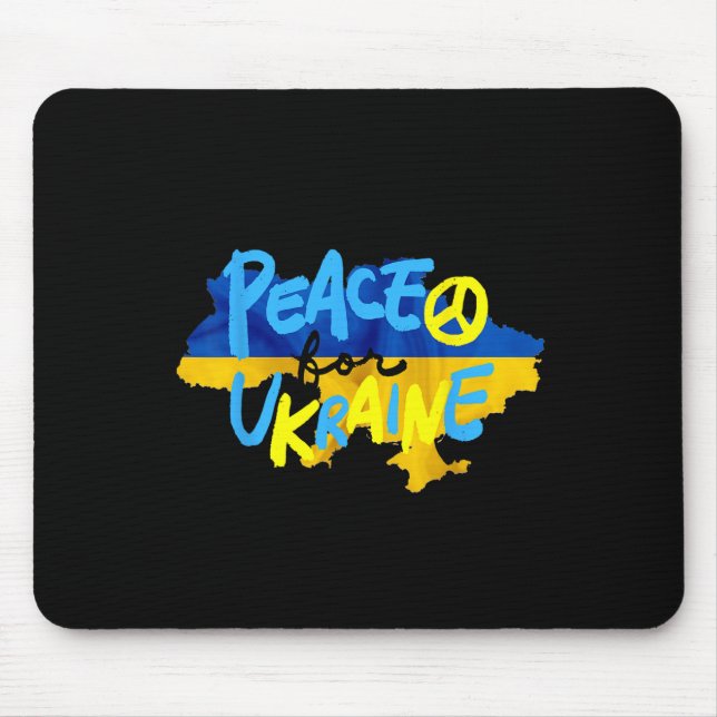 Peace For Ukraine Protect Ukraine Ukraine Support  Mouse Mat (Front)