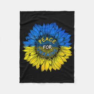 Peace For Ukraine Shirt Ukraine Sunflower Ukrainia Fleece Blanket