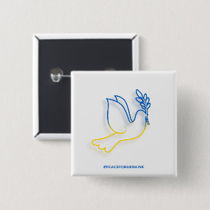 Peace for Ukraine Square Button