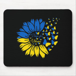 Peace For Ukraine Sunflower Ukrainian Butterfly Uk Mouse Mat