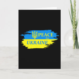 Peace For Ukraine Ukrainian Flag Ukraine Logo 1  Card