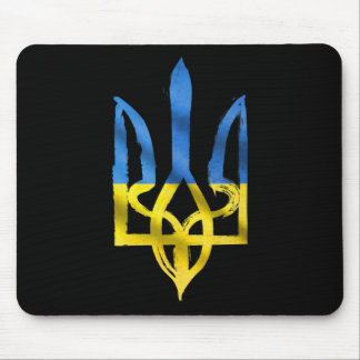 Peace for Ukraine Ukrainian vintage trident suppor Mouse Mat