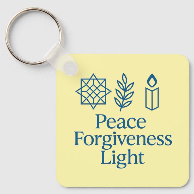 Peace Forgiveness Light Keychain (Front)
