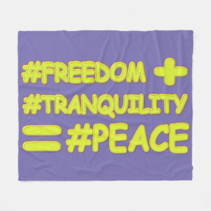 "PEACE FORMULA EQUATION" Cute Design. Buy Now Fleece Blanket