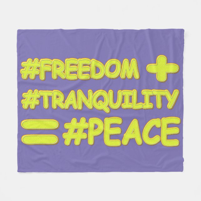 "PEACE FORMULA EQUATION" Cute Design. Buy Now Fleece Blanket (Front (Horizontal))
