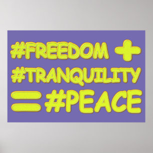 "PEACE FORMULA EQUATION" Cute Design. Buy Now Poster