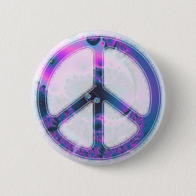 peace fractal button (Front)