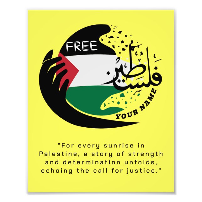 PEACE , Free Palestine T-Shirt Photo Print (Front)