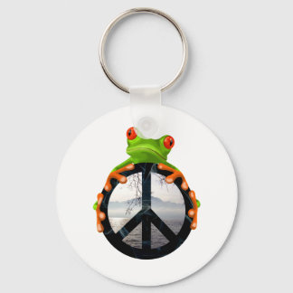 peace frog1 key ring