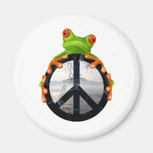 peace frog1 magnet