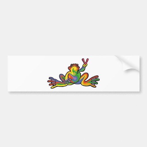 Image of Peace Frog Bumper Sticker
