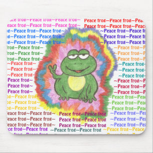 Peace frog mouse pad
