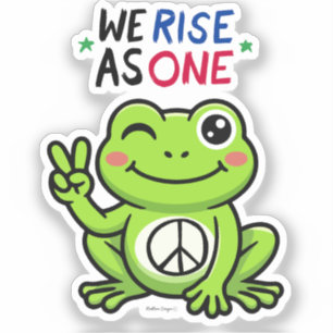 PEACE FROG - WE RISE AS ONE STICKERS