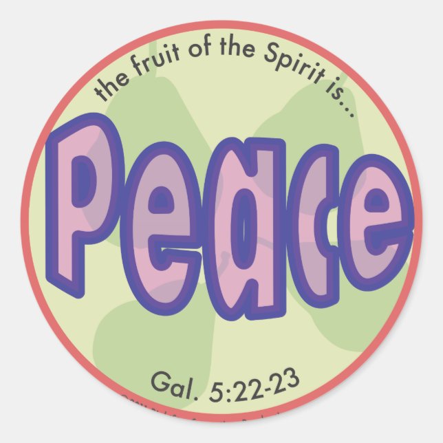 Peace Fruit of the Spirit Spot Sticker (Front)