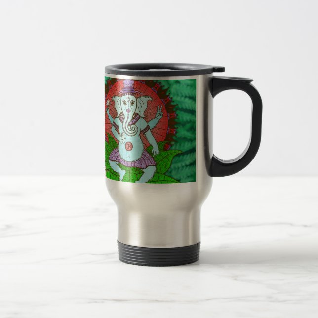 Peace Ganesh Dancing Travel Mug (Right)