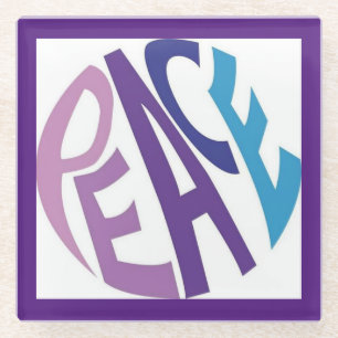 PEACE GLASS COASTER