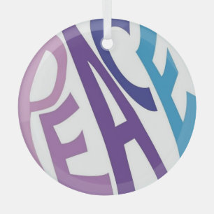 PEACE GLASS TREE DECORATION