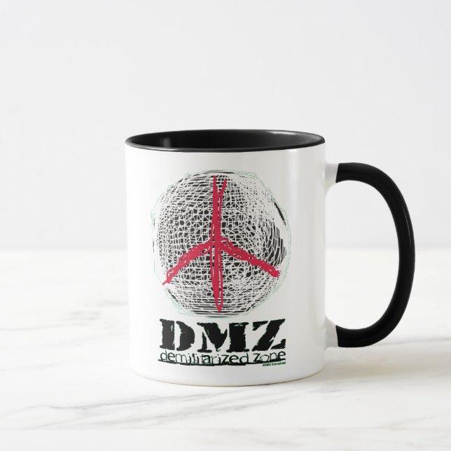 Peace Globe No War No Hate Demilitarised Zone DMZ  Mug (Right)