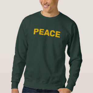 PEACE Gold Logo Green  Sweatshirt