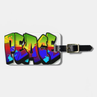 Peace Graffiti Luggage Tag