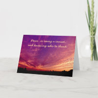 Peace Grateful Thankful Orange Purple Cloud Sunset