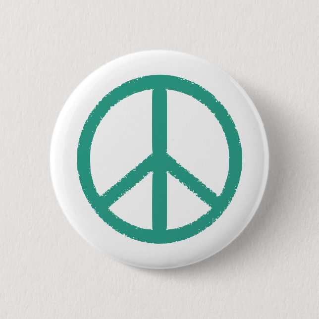 peace green 6 cm round badge (Front)