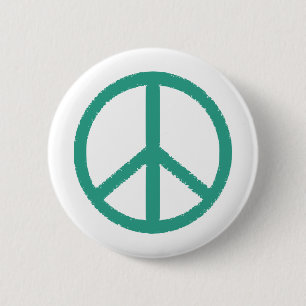 peace green 6 cm round badge