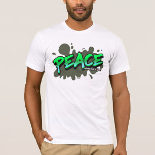 Peace, Green Graffiti Streetart T-Shirt