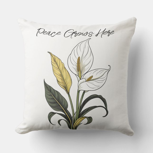 Peace Grows Here Cushion (Front)