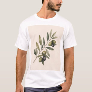 Peace Grows Here   Vintage Olive Branch Botanical  T-Shirt