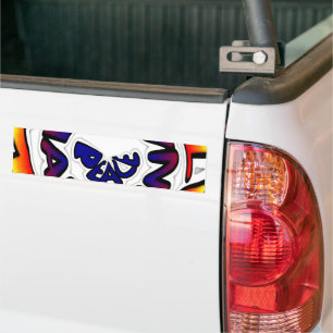 Peace Hakuna Matata Circular Art Print Bumper Sticker