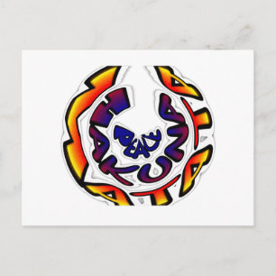 "Peace Hakuna Matata" Circular Art Print Postcard