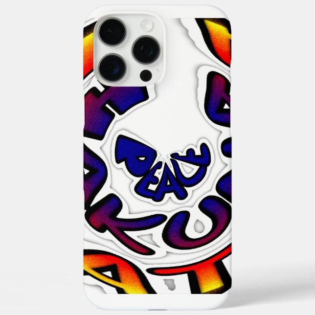Peace Hakuna Matata" | Circular Colourful Graffiti Case-Mate iPhone Case (Back)