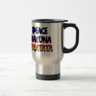 Peace Hakuna Matata Gradient Art Travel Mug