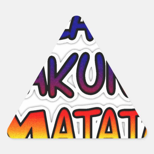 Peace Hakuna Matata Gradient Art Triangle Sticker (Front)
