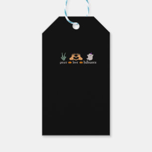 Peace Halloween Peace Sign Skeleton Witch's Hands Gift Tags