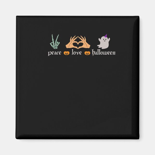 Peace Halloween Peace Sign Skeleton Witch's Hands  Magnet (Front)