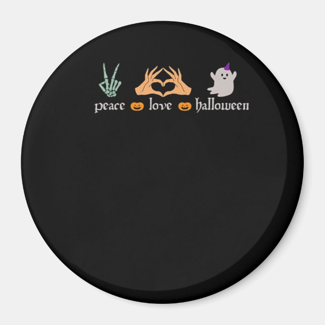 Peace Halloween Peace Sign Skeleton Witch's Hands  Magnet (Front)