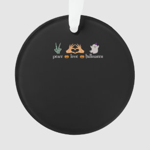 Peace Halloween Peace Sign Skeleton Witch's Hands  Ornament