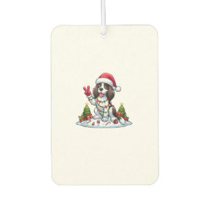 Peace Hand English Springer Spaniel Christmas Dog Car Air Freshener