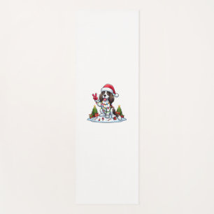 Peace Hand English Springer Spaniel Christmas Dog Yoga Mat