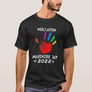 Peace Hand Love World Autism Awareness Day T-Shirt