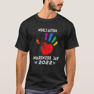 Peace Hand Love World Autism Awareness Day T-Shirt