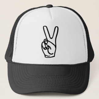 peace hand - no war trucker hat