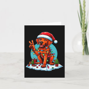 Peace Hand Rhodesian Ridgeback Christmas Lights Wo Card