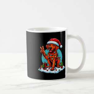 Peace Hand Rhodesian Ridgeback Christmas Lights Wo Coffee Mug