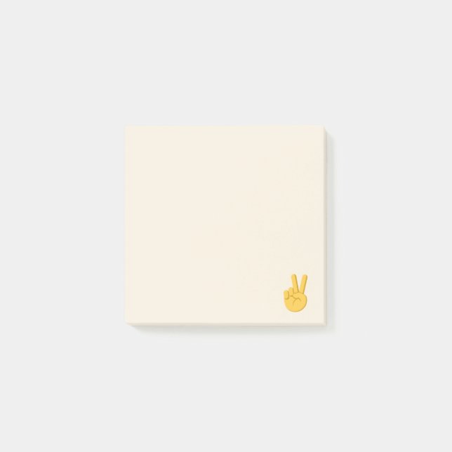 Peace Hand Sign Emoji Post-it Notes (Front)